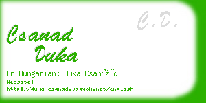 csanad duka business card